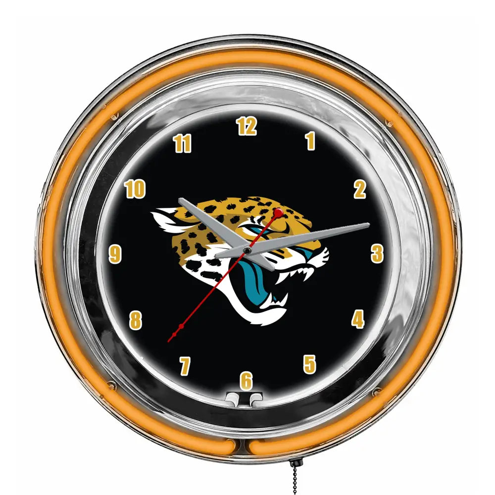 Jacksonville Jaguars 14in Neon Clock - neon clock