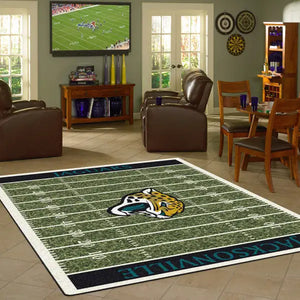 Jacksonville Jaguars NFL Football Field Rug  NFL Area Rug - Fan Rugs