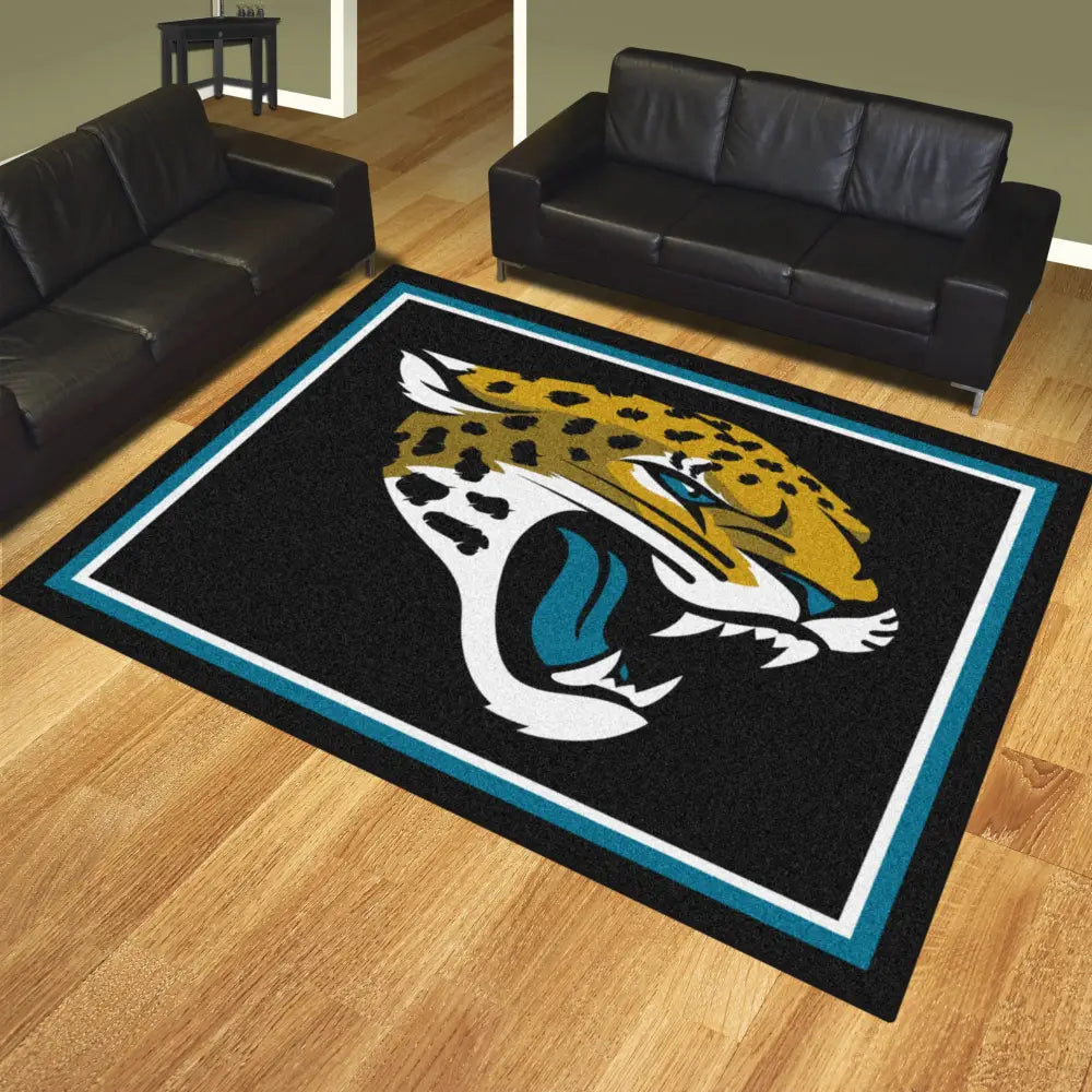 Jacksonville Jaguars Plush Rug - NFL Area Rug