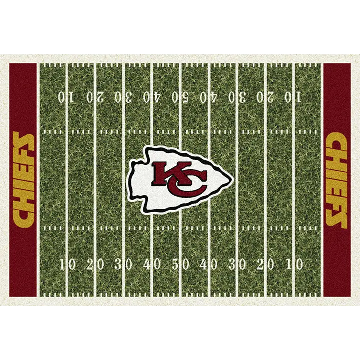 Kansas City Chiefs NFL Football Field Rug  NFL Area Rug - Fan Rugs
