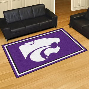 Kansas State University Plush Rug - 5’x8’ (59.5’’x88’’) - College Area Rug