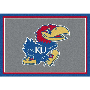 Kansas University Team Spirit Rug  College Area Rug - Fan Rugs