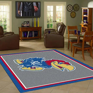 Kansas University Team Spirit Rug  College Area Rug - Fan Rugs