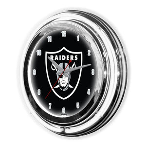 Las Vegas Raiders 14in Neon Clock - neon clock