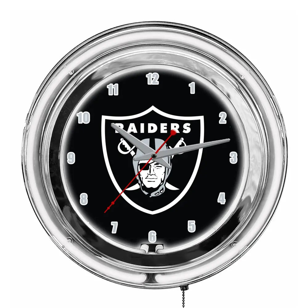 Las Vegas Raiders 14in Neon Clock - neon clock