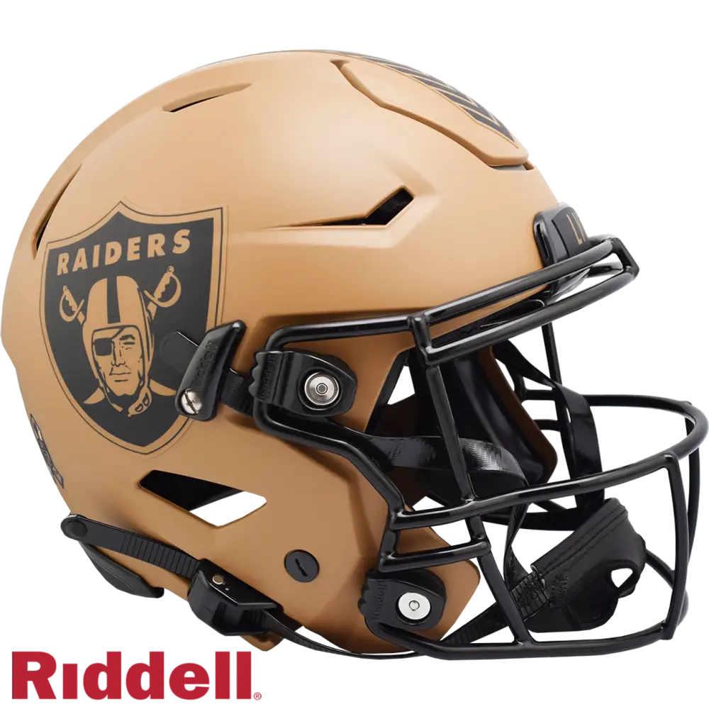 Las Vegas Raiders Helmet Riddell Authentic Full Size SpeedFlex Style Salute To Service 2023 - speedflex Helmet