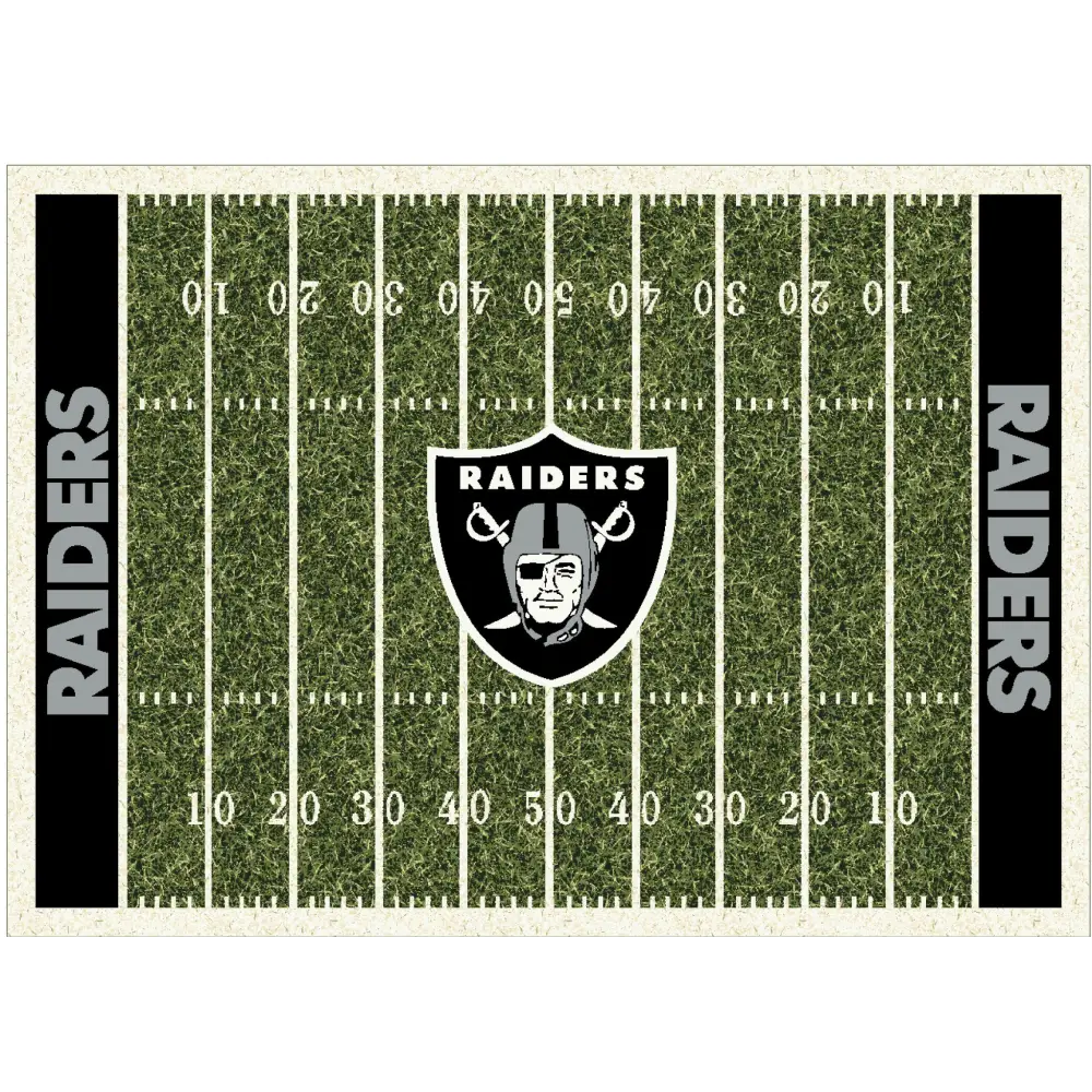 Las Vegas Raiders NFL Football Field Rug  NFL Area Rug - Fan Rugs