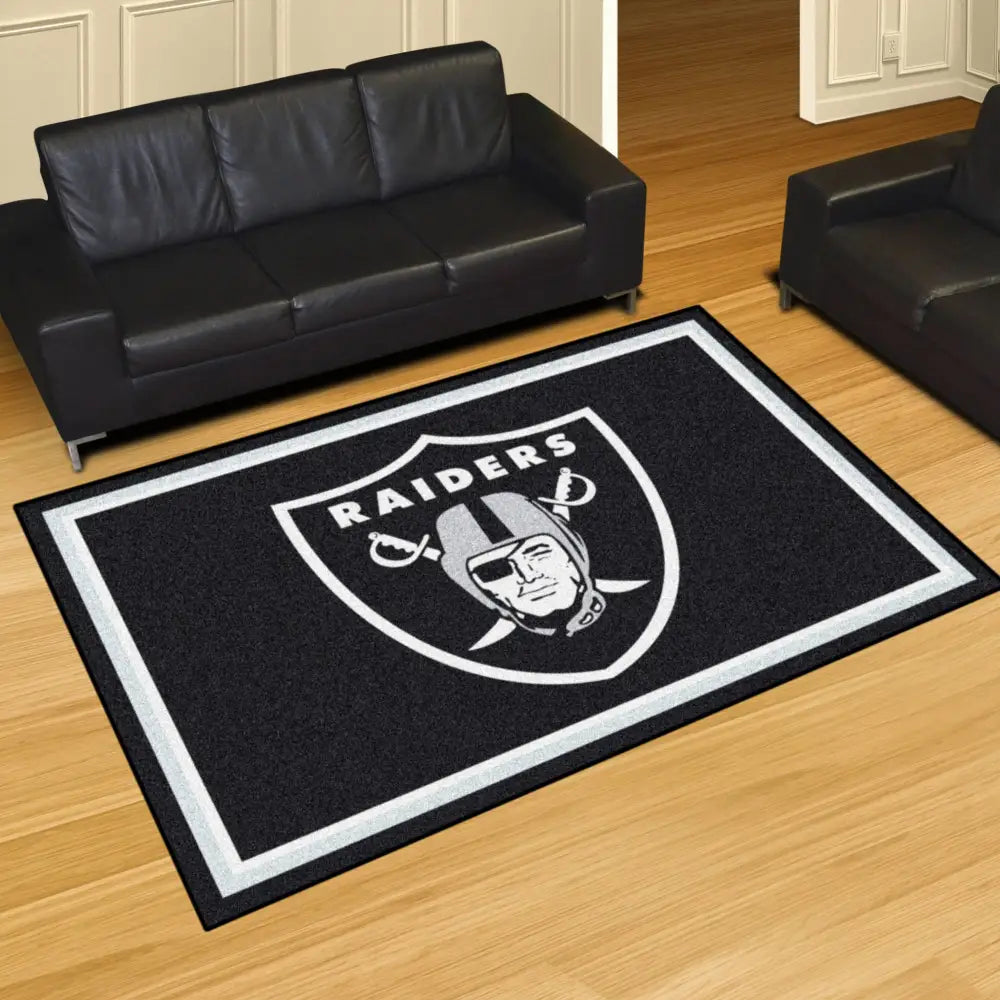 Las Vegas Raiders Plush Rug  NFL Area Rug - Fan Rugs