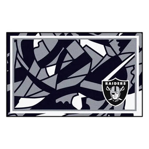 Las Vegas Raiders X-Fit 4x6 Plush Rug  NFL Area Rug - Fan Rugs