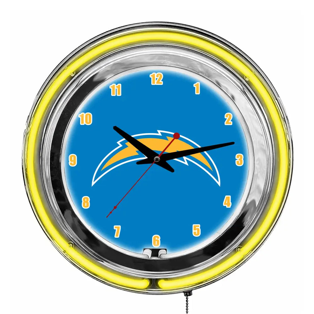 Los Angeles Chargers 14in Neon Clock - neon clock