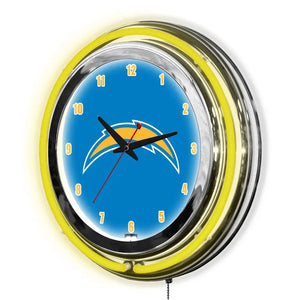 Los Angeles Chargers 14in Neon Clock - neon clock