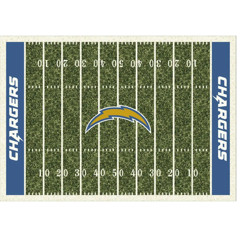 Los Angeles Chargers NFL Football Field Rug  NFL Area Rug - Fan Rugs