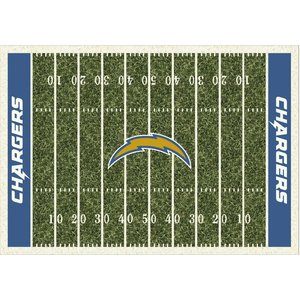 Los Angeles Chargers NFL Football Field Rug  NFL Area Rug - Fan Rugs