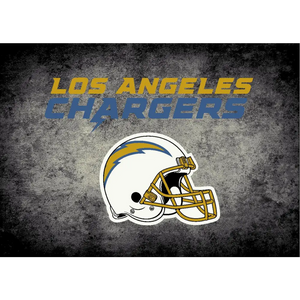 Los Angeles Chargers NFL Team Distressed Rug  NFL Area Rug - Fan Rugs