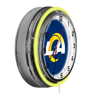 Los Angeles Rams 18in Neon Clock - neon clock