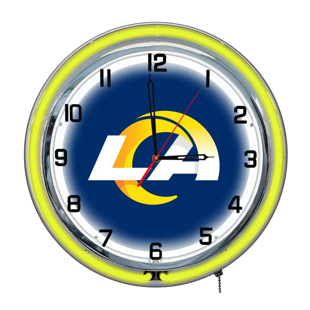 Los Angeles Rams 18in Neon Clock - neon clock