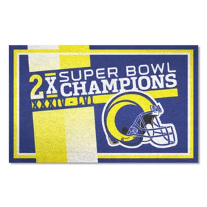 Los Angeles Rams Dynasty Plush Area Rug - NFL Area Rug