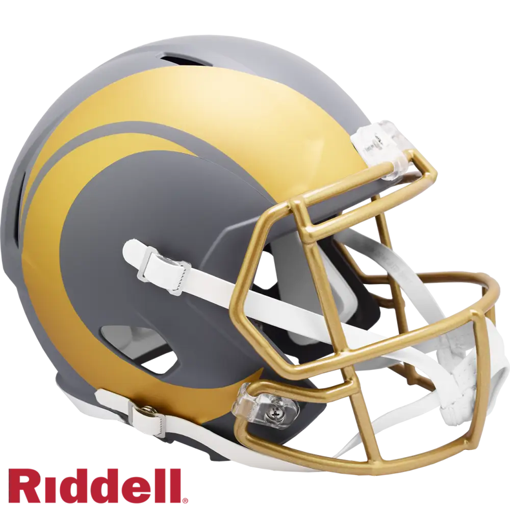 Los Angeles Rams Helmet Riddell Replica Full Size Speed Style Slate Alternate - Teams