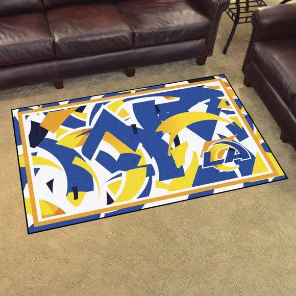 Los Angeles Rams X-Fit 4x6 Plush Rug  NFL Area Rug - Fan Rugs