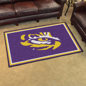 Louisiana State University - LSU Plush Rug  College Area Rug - Fan Rugs