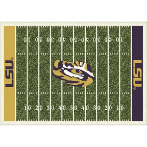 LSU University Football Field Rug - College Area Rug