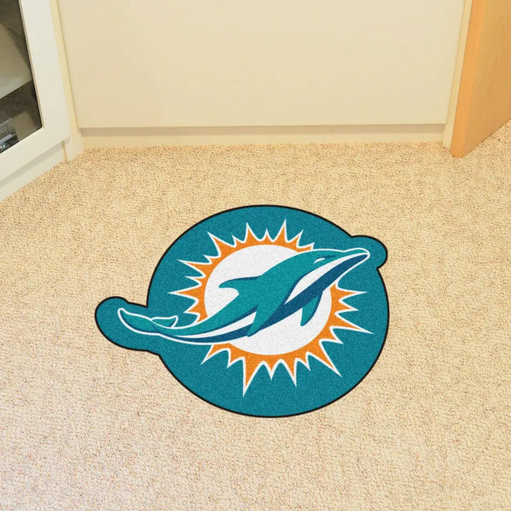 Miami Dolphins Mascot Mat - 36’’ x 28.9’’ - NFL Mascot Mat