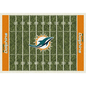 Miami Dolphins NFL Football Field Rug  NFL Area Rug - Fan Rugs