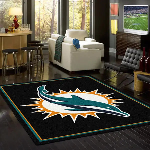 Miami Dolphins NFL Team Spirit Rug  NFL Area Rug - Fan Rugs