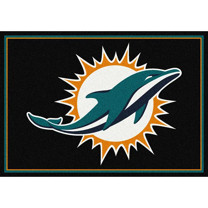 Miami Dolphins NFL Team Spirit Rug  NFL Area Rug - Fan Rugs