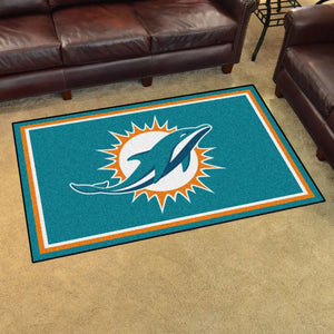 Miami Dolphins Plush Rug  NFL Area Rug - Fan Rugs