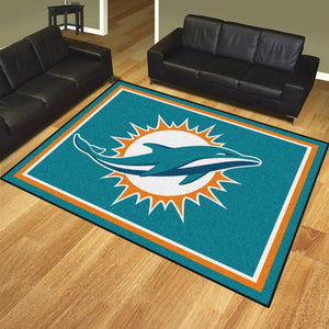 Miami Dolphins Plush Rug  NFL Area Rug - Fan Rugs