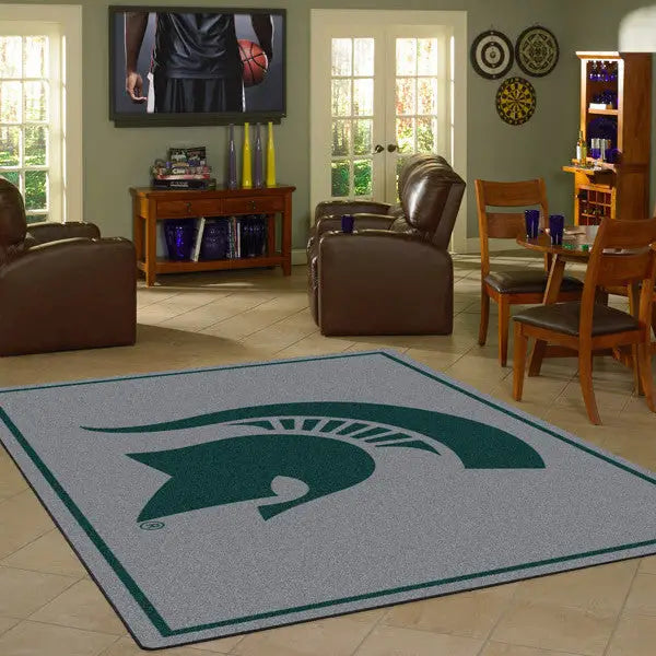 Michigan State University Team Spirit Rug  College Area Rug - Fan Rugs