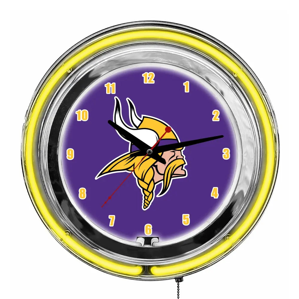 Minnesota Vikings 14in Neon Clock - neon clock