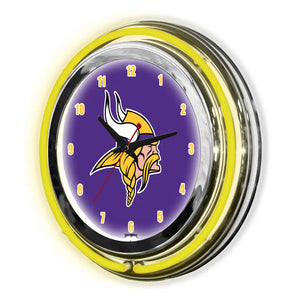 Minnesota Vikings 14in Neon Clock - neon clock