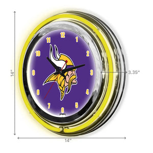 Minnesota Vikings 14in Neon Clock - neon clock