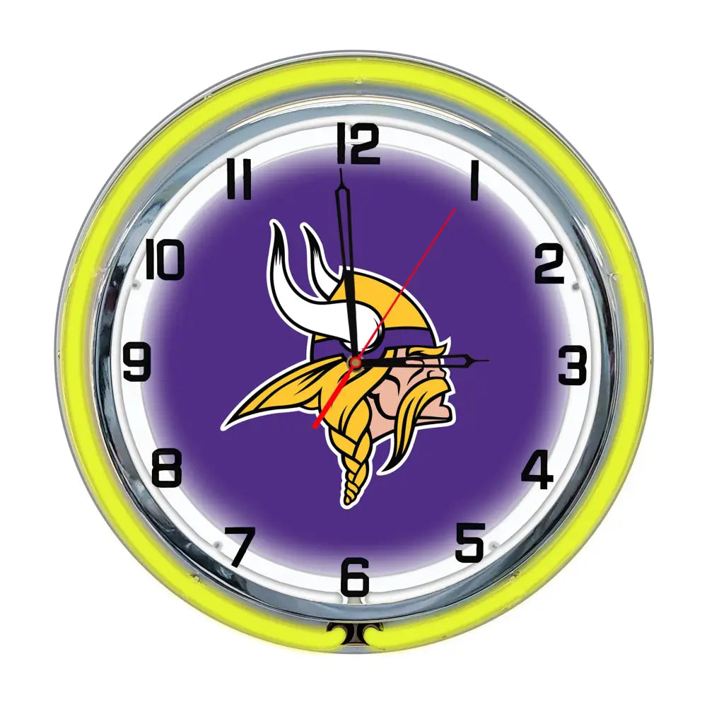 Minnesota Vikings 18in Neon Clock - neon clock