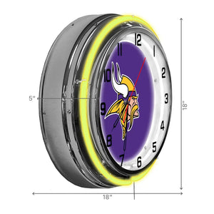 Minnesota Vikings 18in Neon Clock - neon clock