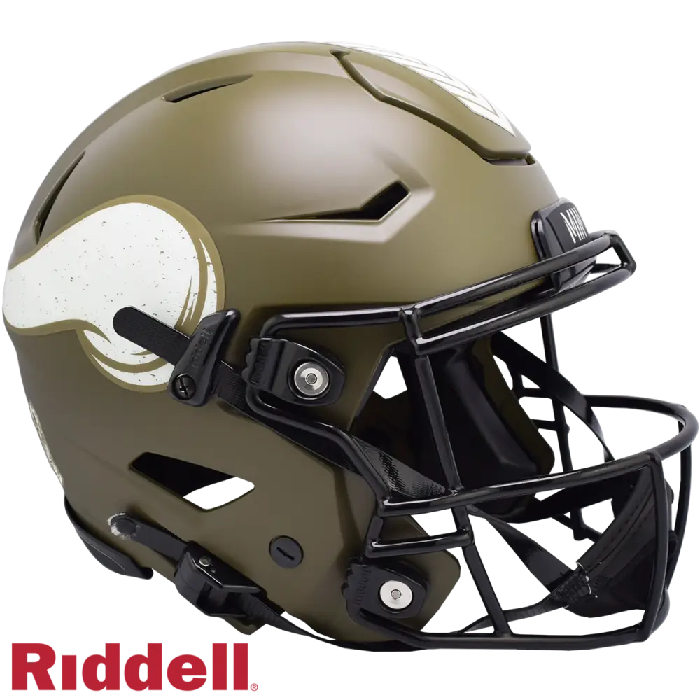 Minnesota Vikings Helmet Riddell Authentic Full Size SpeedFlex Style Salute To Service - speedflex Helmet