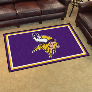 Minnesota Vikings Plush Rug - 4’ x 6’ (44’’x71’’) - NFL Area Rug