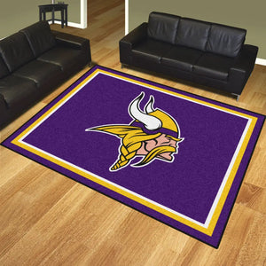 Minnesota Vikings Plush Rug - 8’ x 10’ (87’’x117’’) - NFL Area Rug