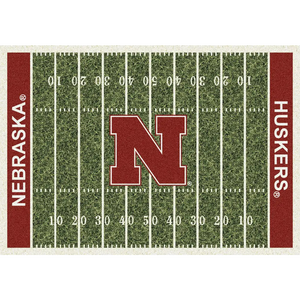 Nebraska University Football Field Rug  College Area Rug - Fan Rugs