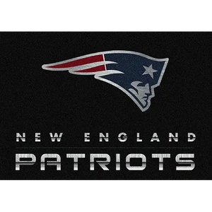 New England Patriots Chrome Area Rug  NFL Area Rug - Fan Rugs