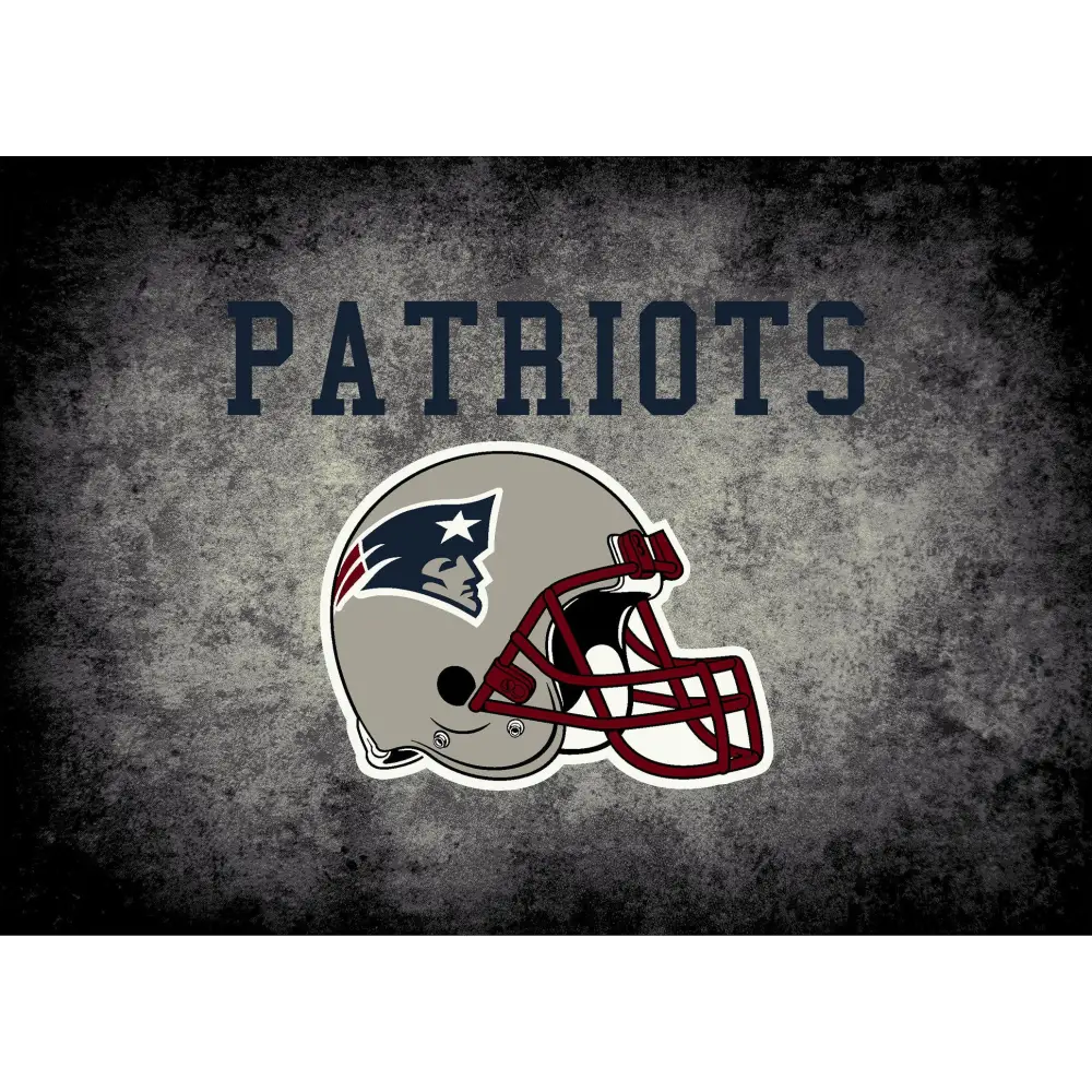 New England Patriots NFL Team Distressed Rug  NFL Area Rug - Fan Rugs