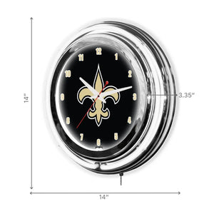 New Orleans Saints 14in Neon Clock - neon clock