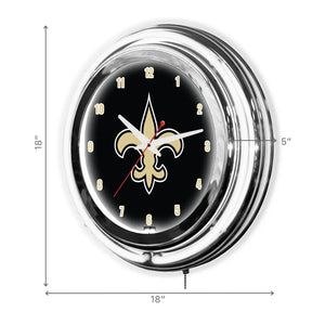 New Orleans Saints 18in Neon Clock - neon clock