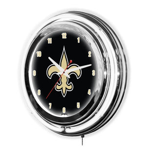 New Orleans Saints 18in Neon Clock - neon clock