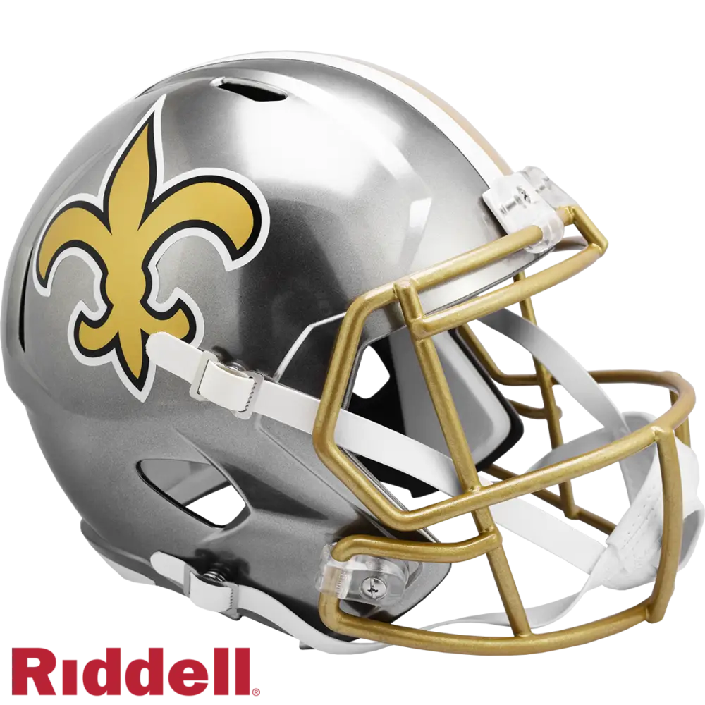 New Orleans Saints Helmet Riddell Replica Full Size Speed Style FLASH Alternate - Teams