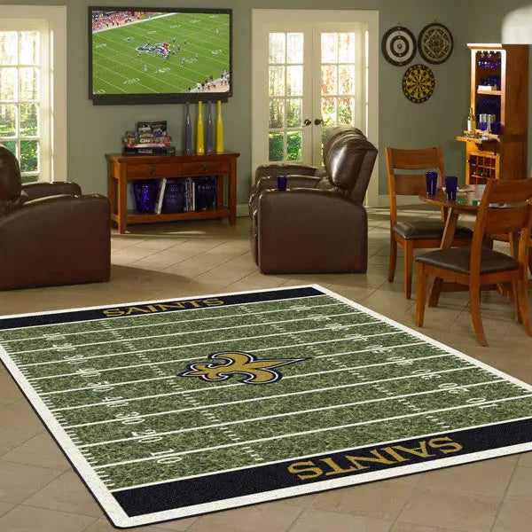 New Orleans Saints NFL Football Field Rug  NFL Area Rug - Fan Rugs