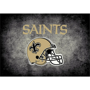 New Orleans Saints NFL Team Distressed Rug  NFL Area Rug - Fan Rugs