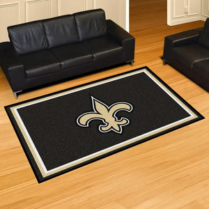 New Orleans Saints Plush Rug - 5’ x 8’ (59.5’’x88’’) - NFL Area Rug